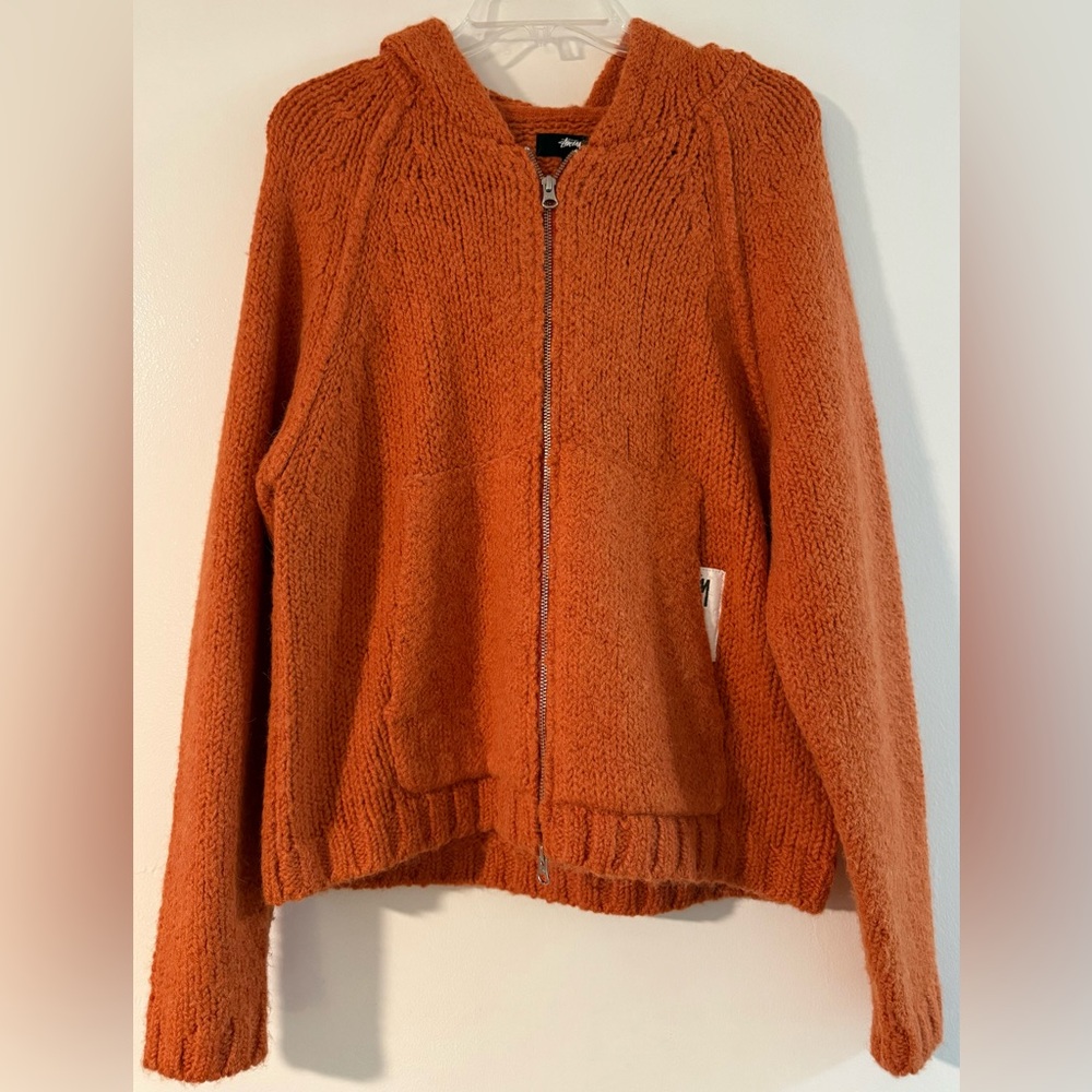 Stussy Chunky Zip up Knit Hoodie